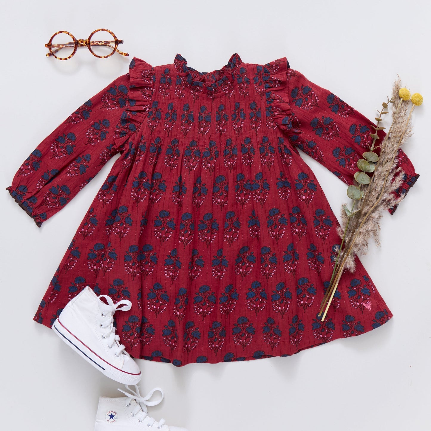 Jaipur Red Strawflower Dress