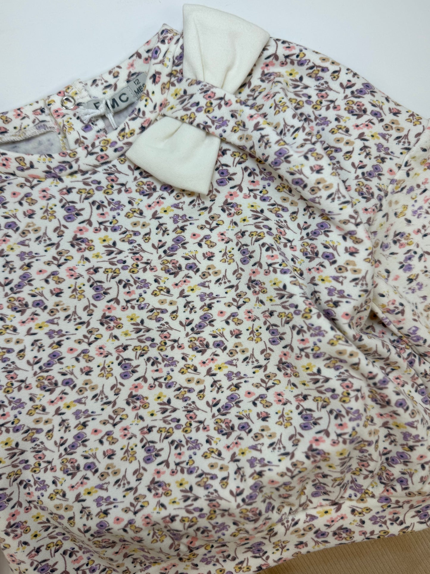 Floral Sweatshirt Corduroy Pants Set