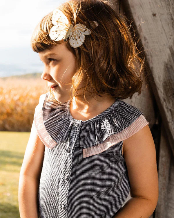 Sleeveless Gingham Top Tie Waist