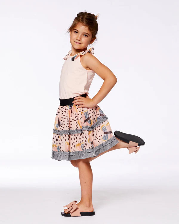 Seashell Pink Frill Tank Top