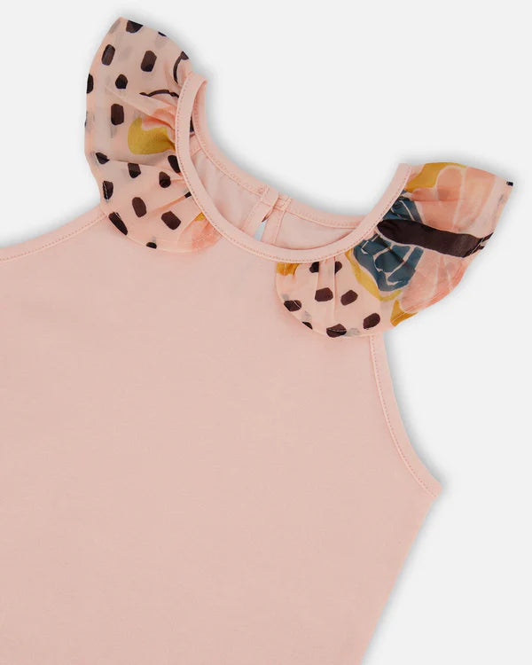 Seashell Pink Frill Tank Top