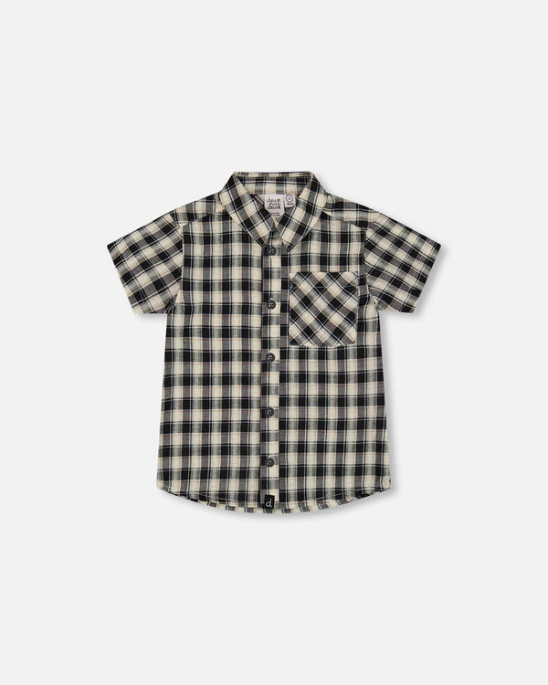 Plaid BLK Offwhite Shirt