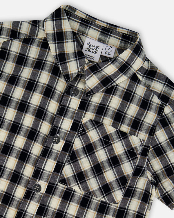 Plaid BLK Offwhite Shirt