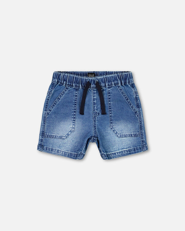 Dark Blue Denim Short