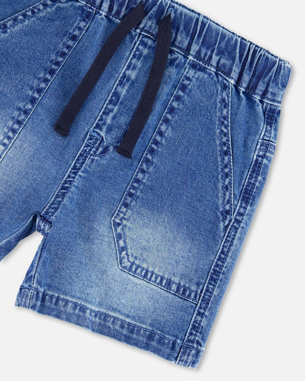 Dark Blue Denim Short