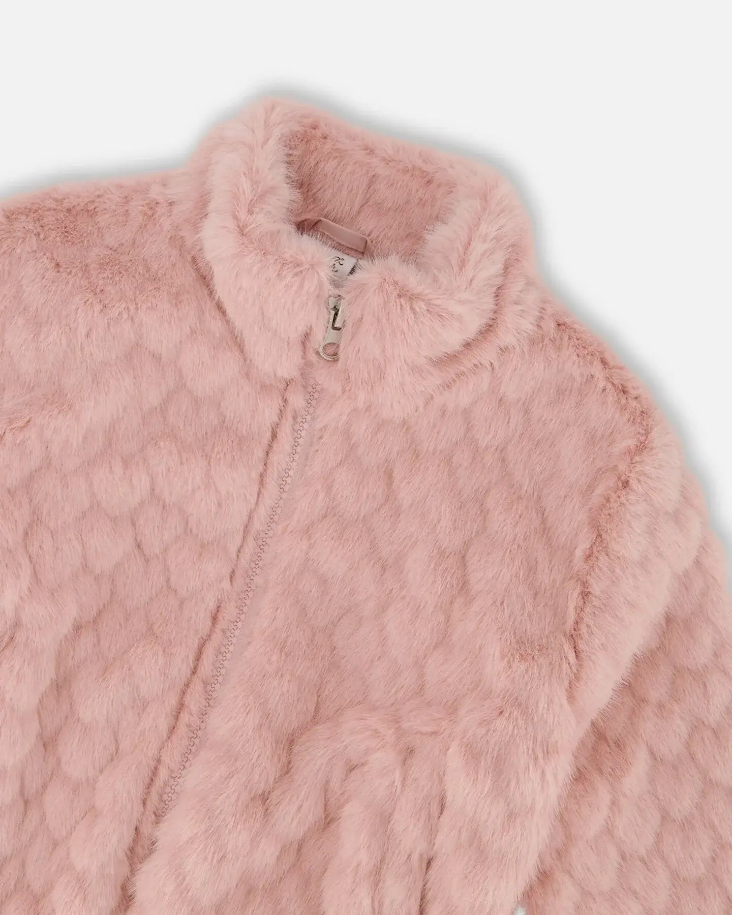 Dusty Pink Faux Fur Jacket