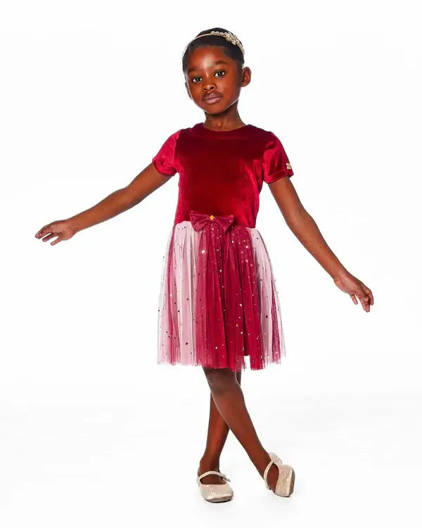 Jester Red Short Sleeve Party Dress