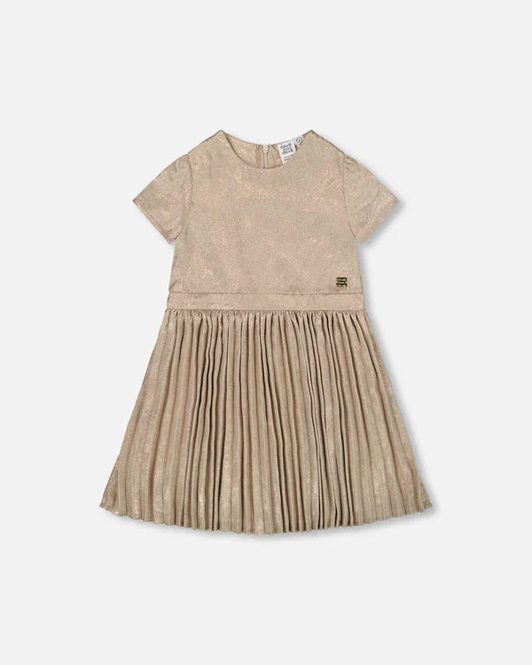 Nougat Pleated Dress