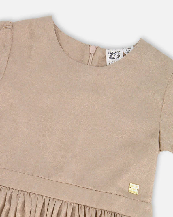 Nougat Pleated Dress