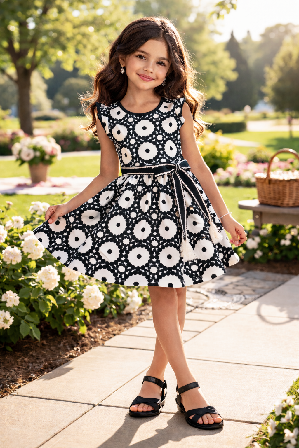 Black and White Pattern Dress