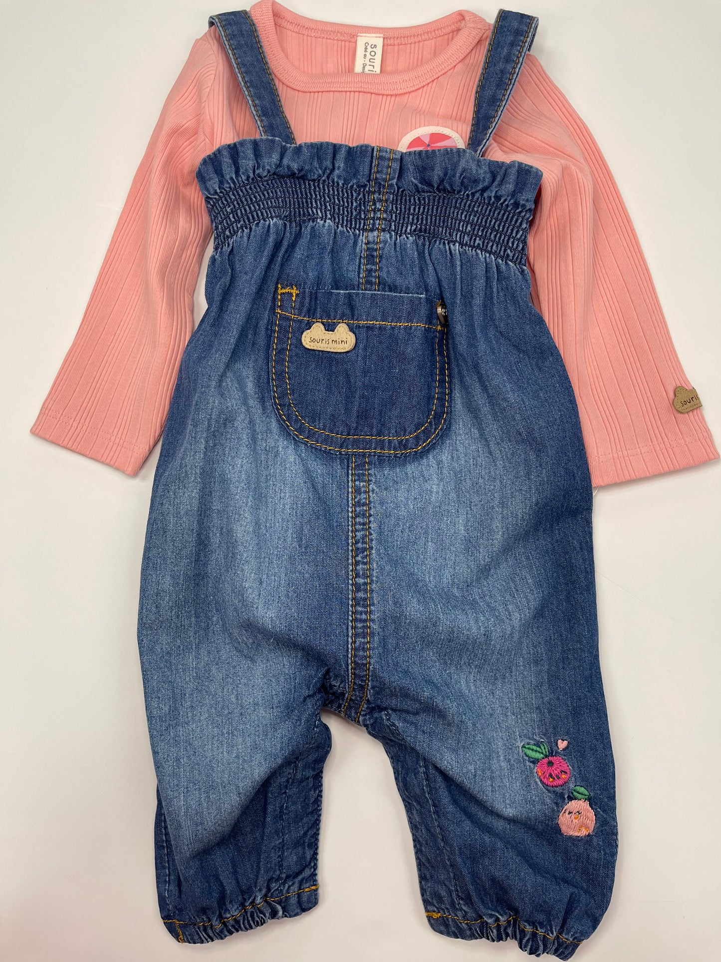 Mid-Blue Denim Overalls