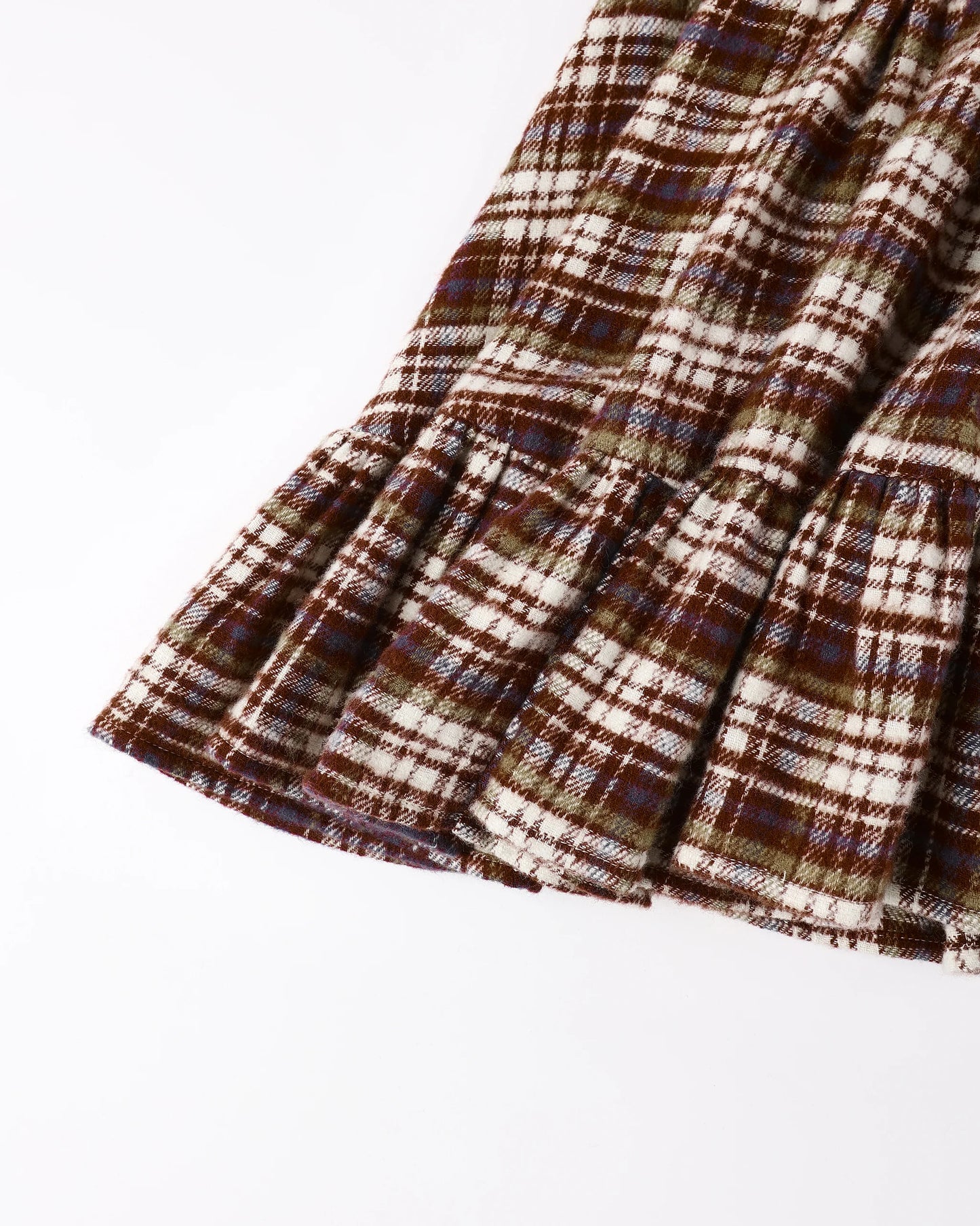 India Dress Burgundy Plaid