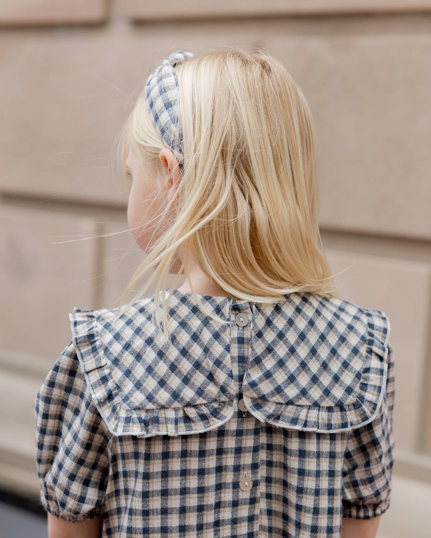 Camille Dress Navy Check
