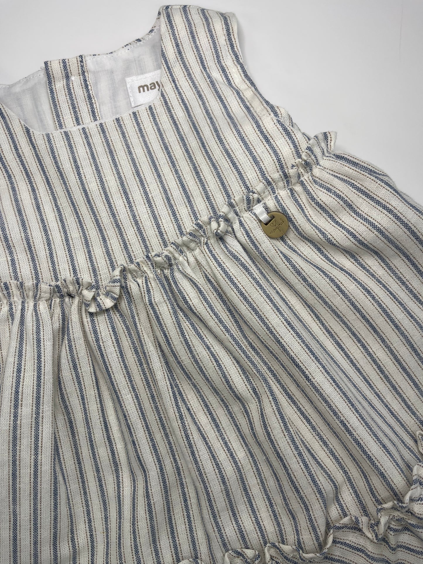 1844 Stripe Natural Dress