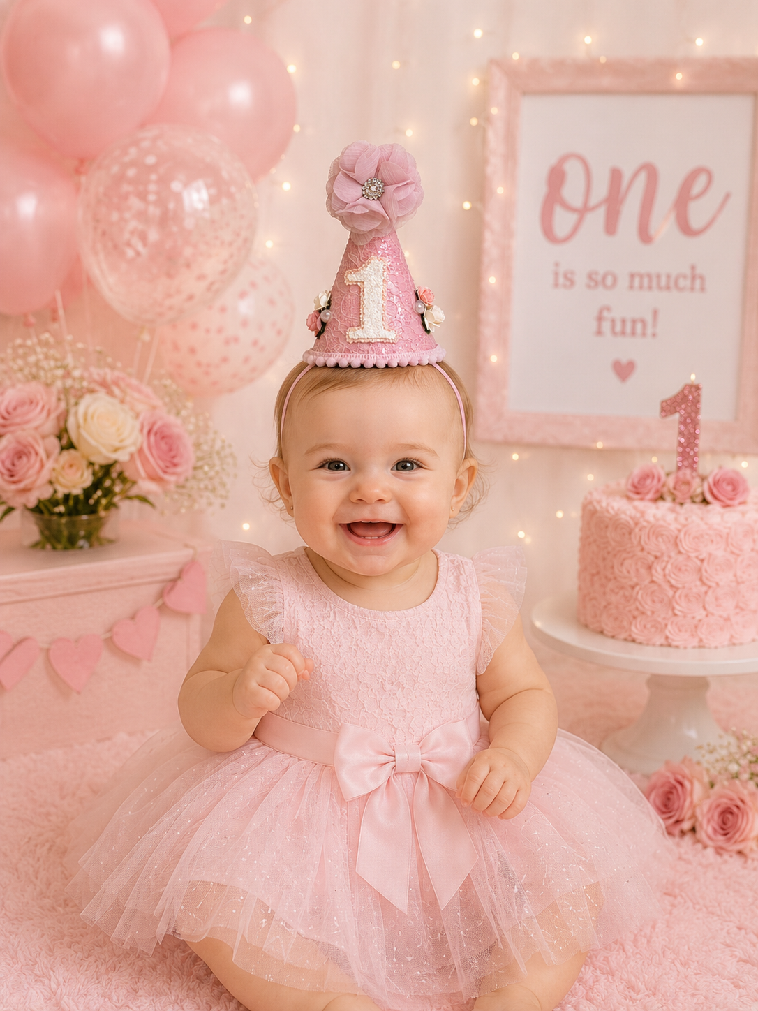 Blush Lace Party Hat