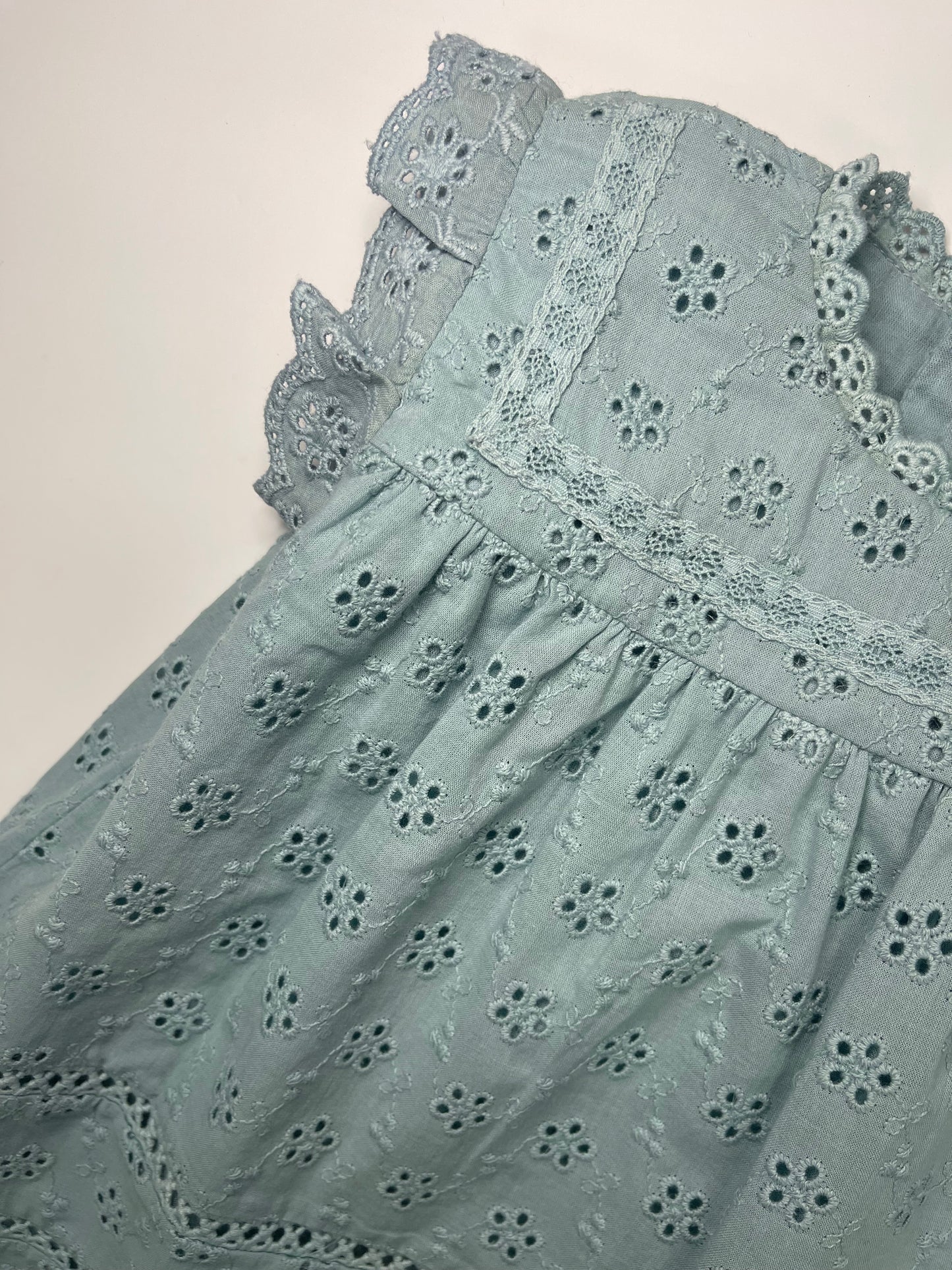 Teal Eyelet Susie Baby Dress