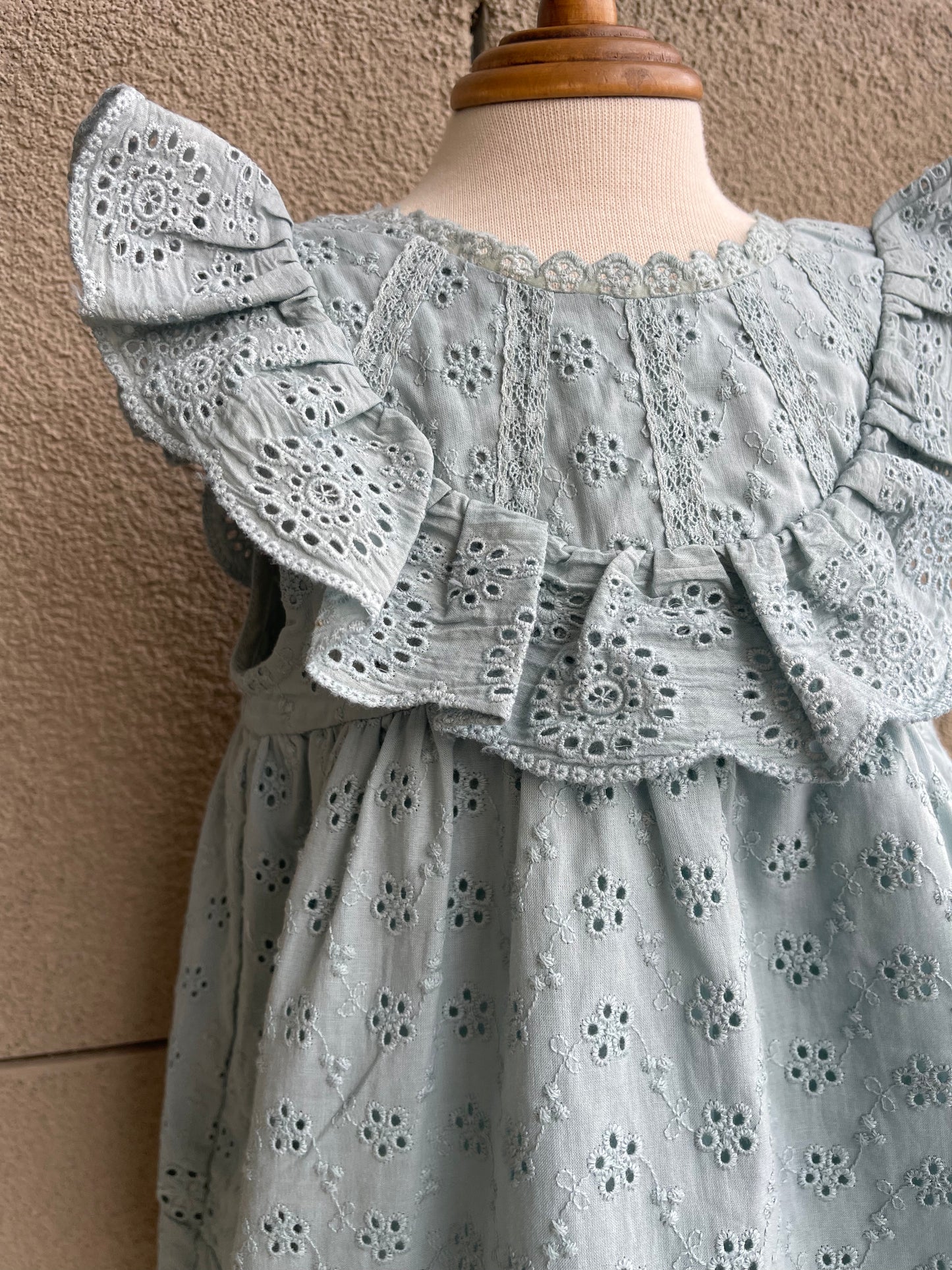 Teal Eyelet Natasha Dress