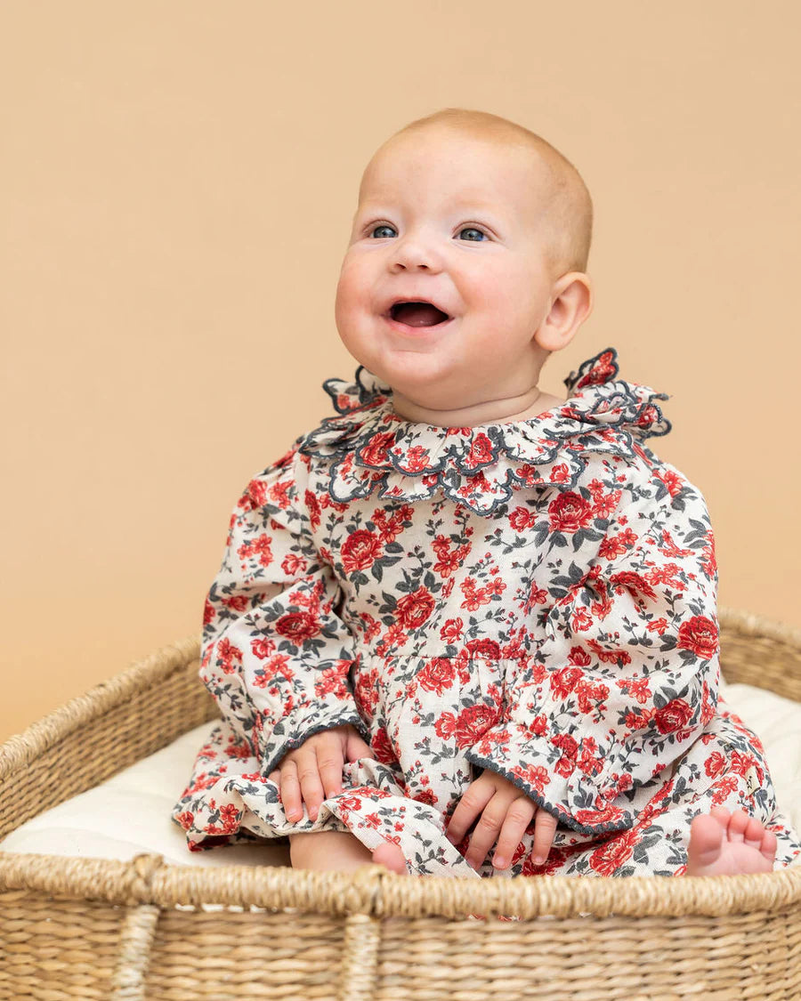 Amour Rose Floral Ruffle Dress and Bloomer