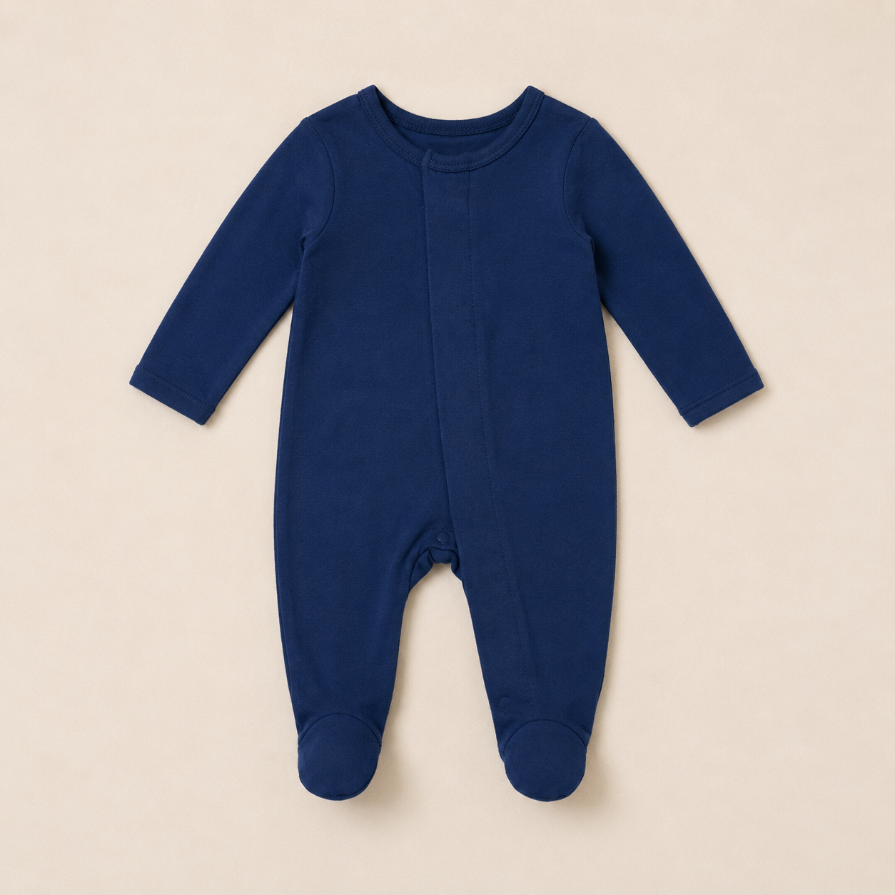 Blue Solid Modal Footie