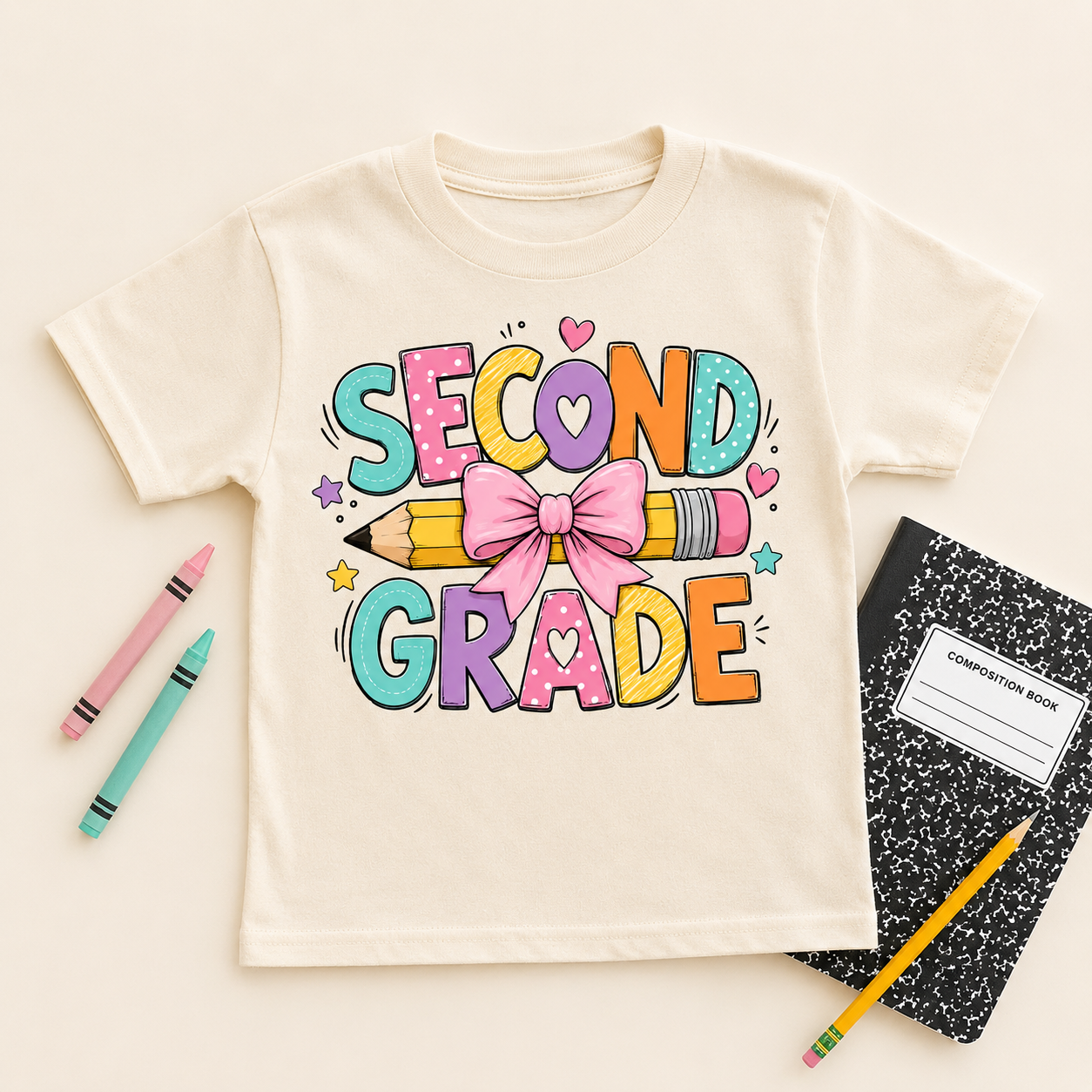 Second Grade Pencil Bow Shirt
