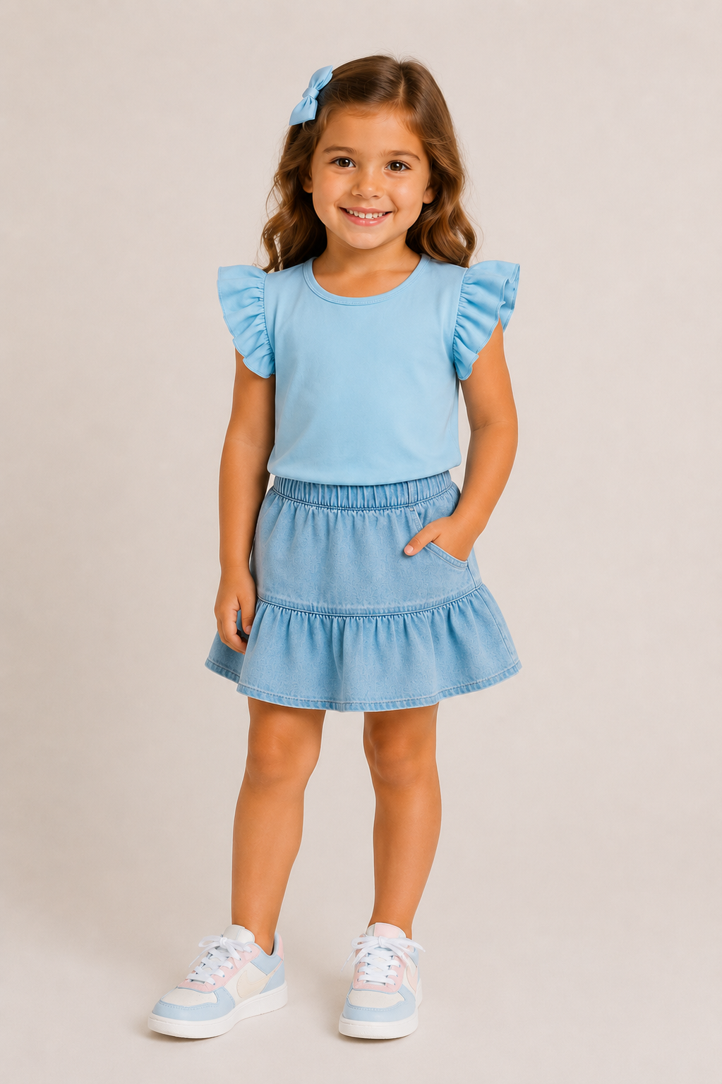 Bluebird SS Ruffle Tee