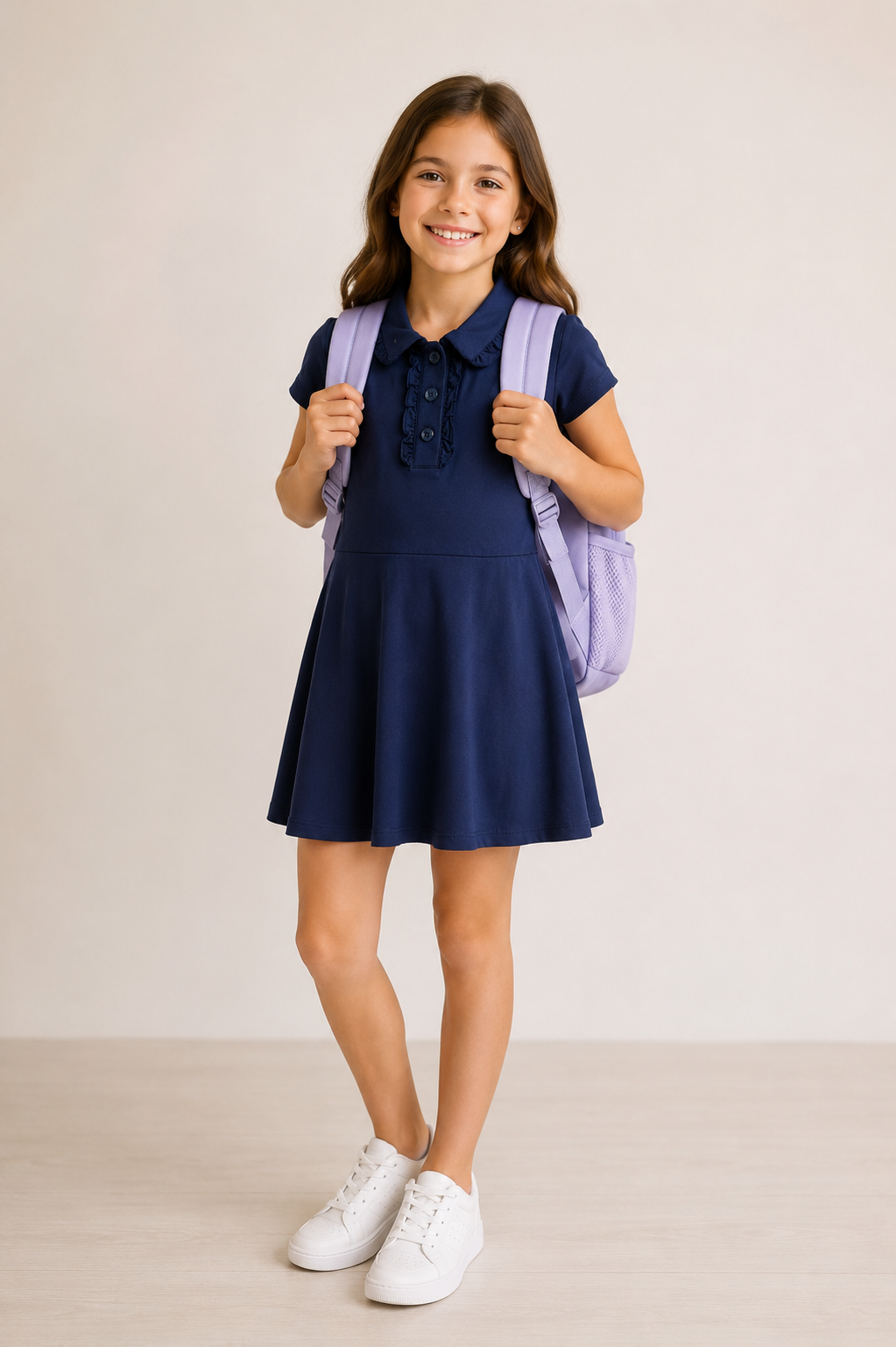 Navy SS Polo Dress