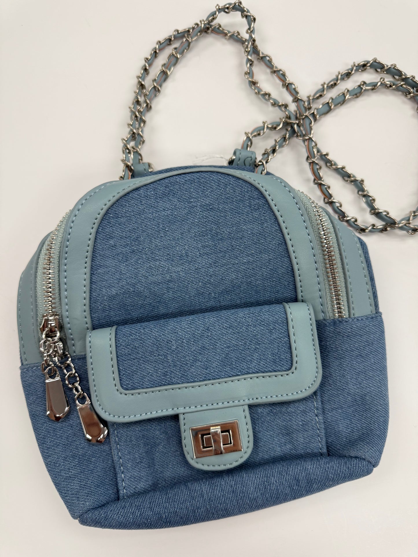 Denim Mini Backpack