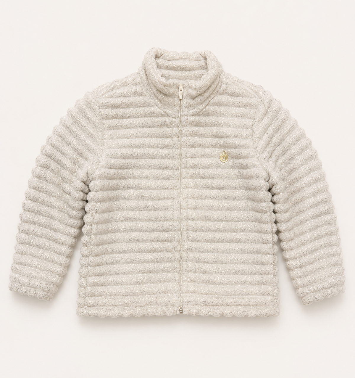Beige Shimmer Fur Jacket
