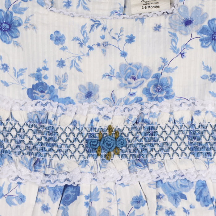 Capri Seersucker Blue Floral Bubble + HB