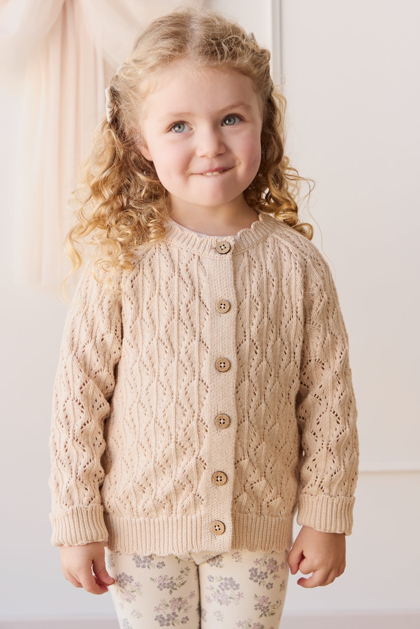 Livvy Cardigan Light Oatmeal