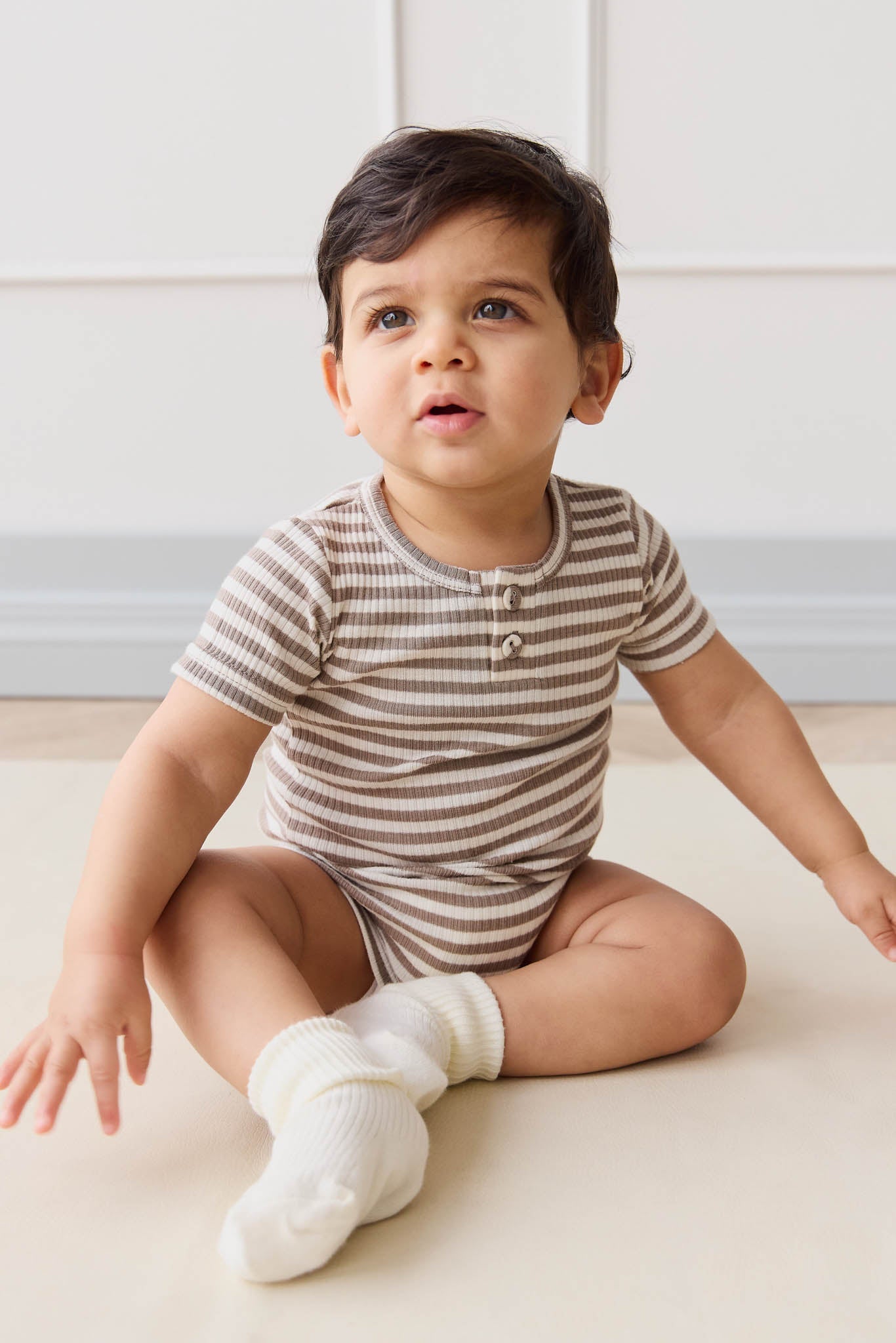 Narrow Stripe Tweed Bodysuit and Legging
