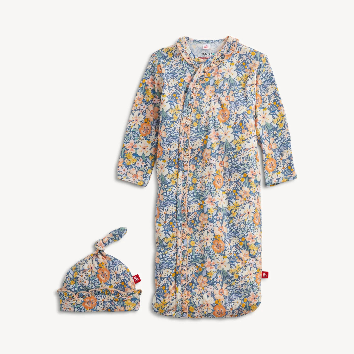 Flora Modal Ruffle Gown with Hat