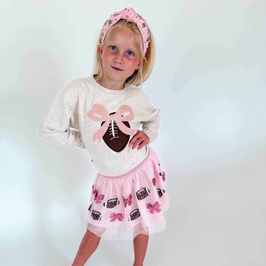 Coquette Football Patch Sweatshirt