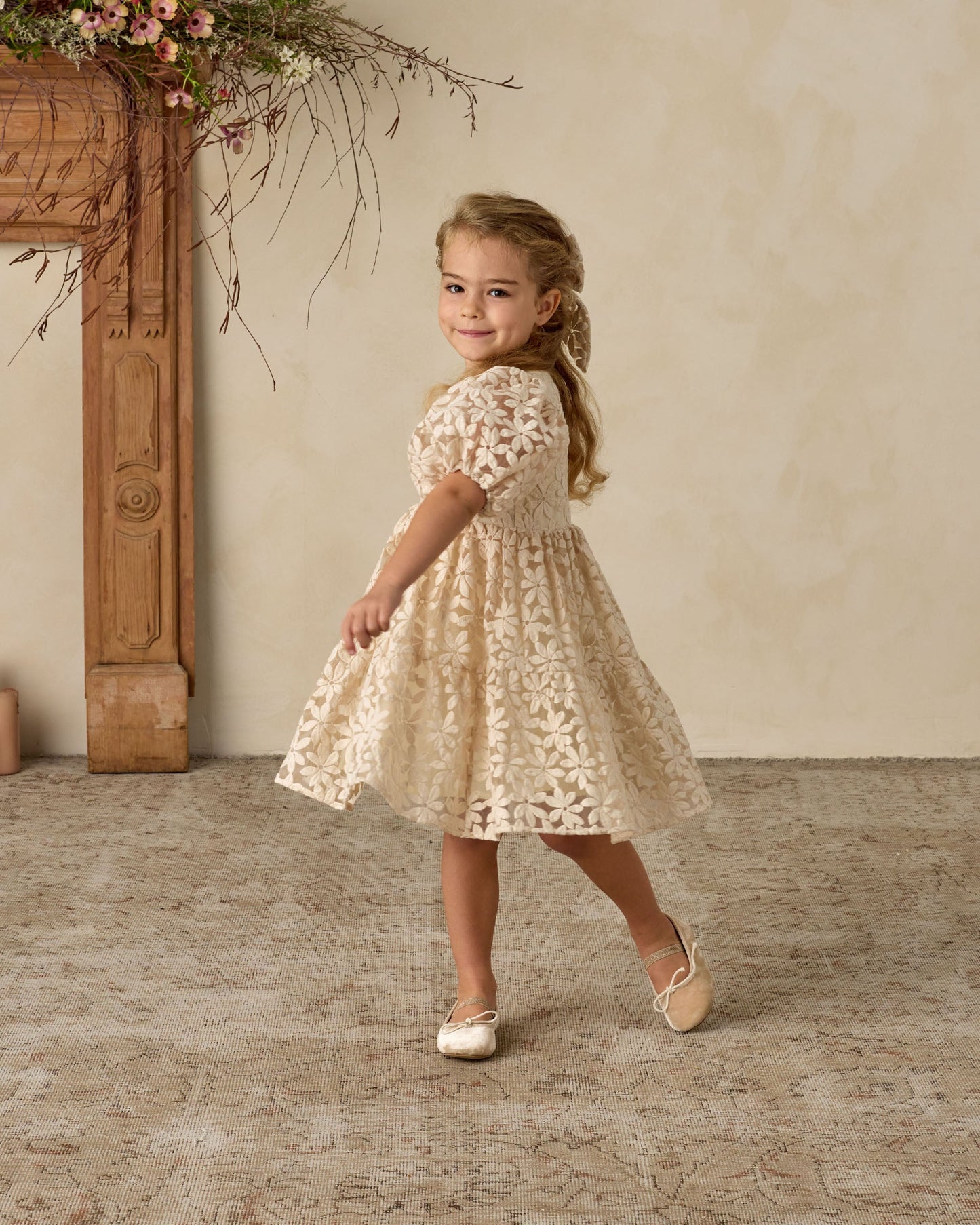 Embroidered Daisy Chloe Dress