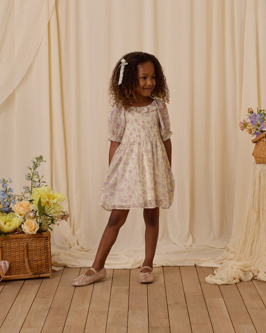 Millie Dress Lavander Flowers
