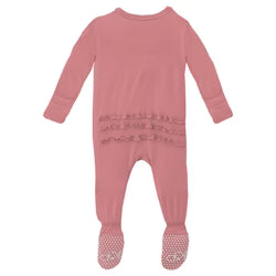 Desert Rose Ruffle Footie