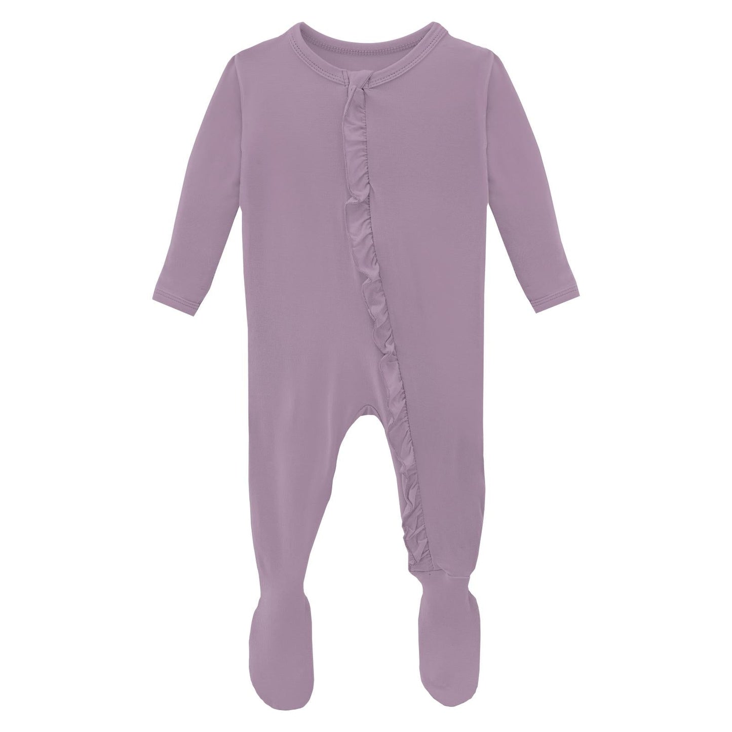 Layette Ruffle Footie Lavender