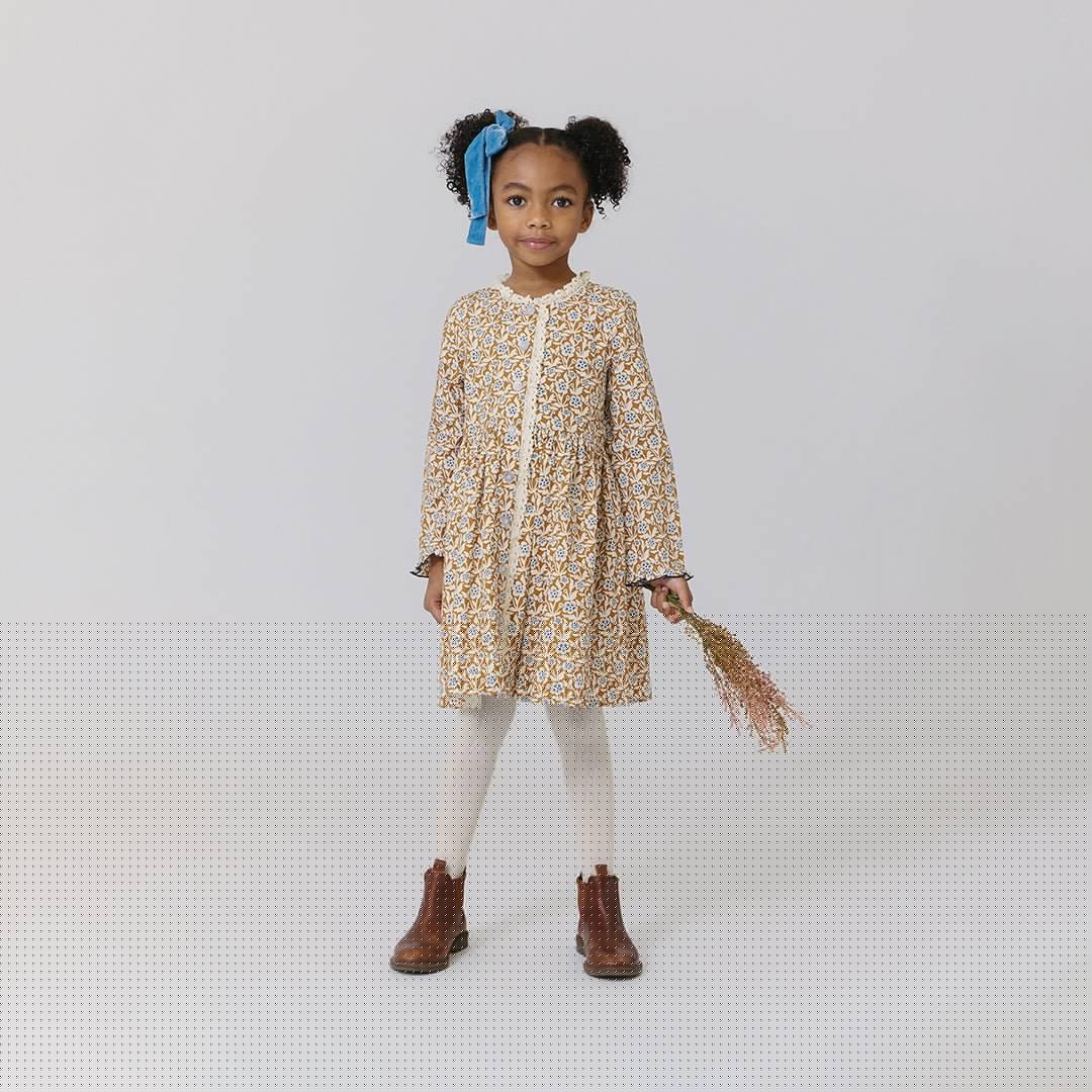 Autumn Gold Climbing Floral Dress