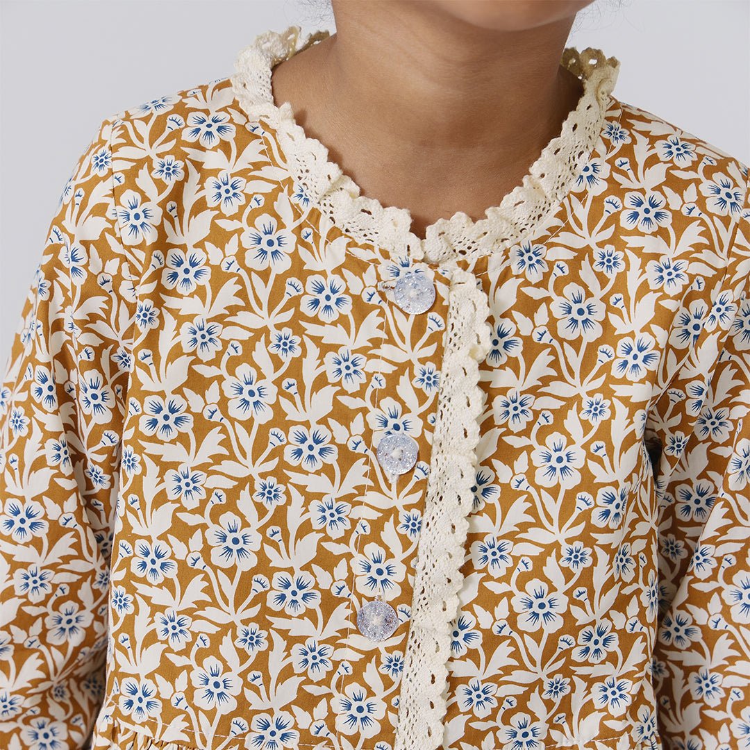Autumn Gold Climbing Floral Dress