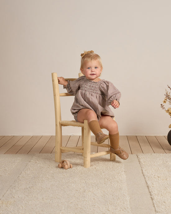 Eden Romper Plum Gingham