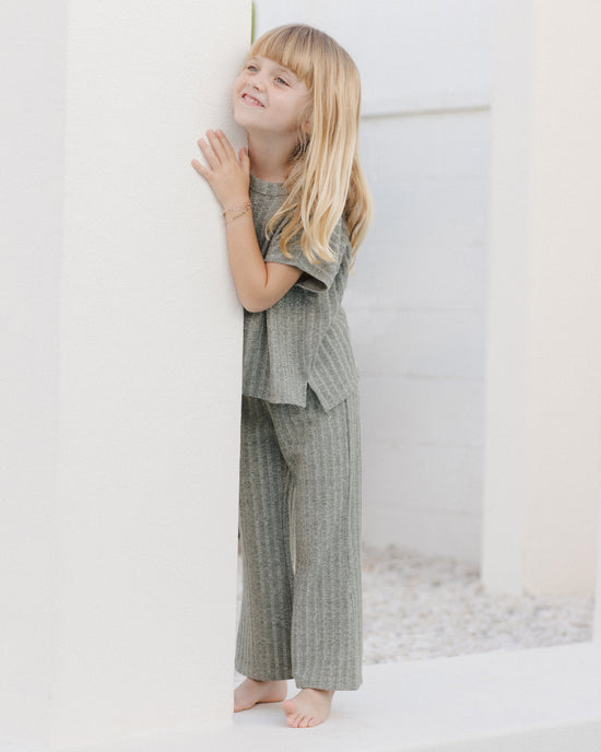 Cozy Ribbed Knit Set Eucalyptus