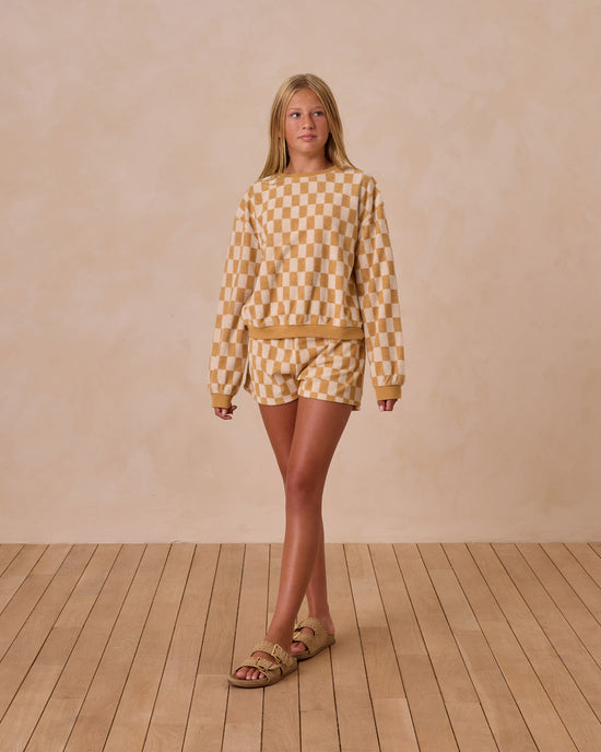 Summer Terry Set Marigold Check