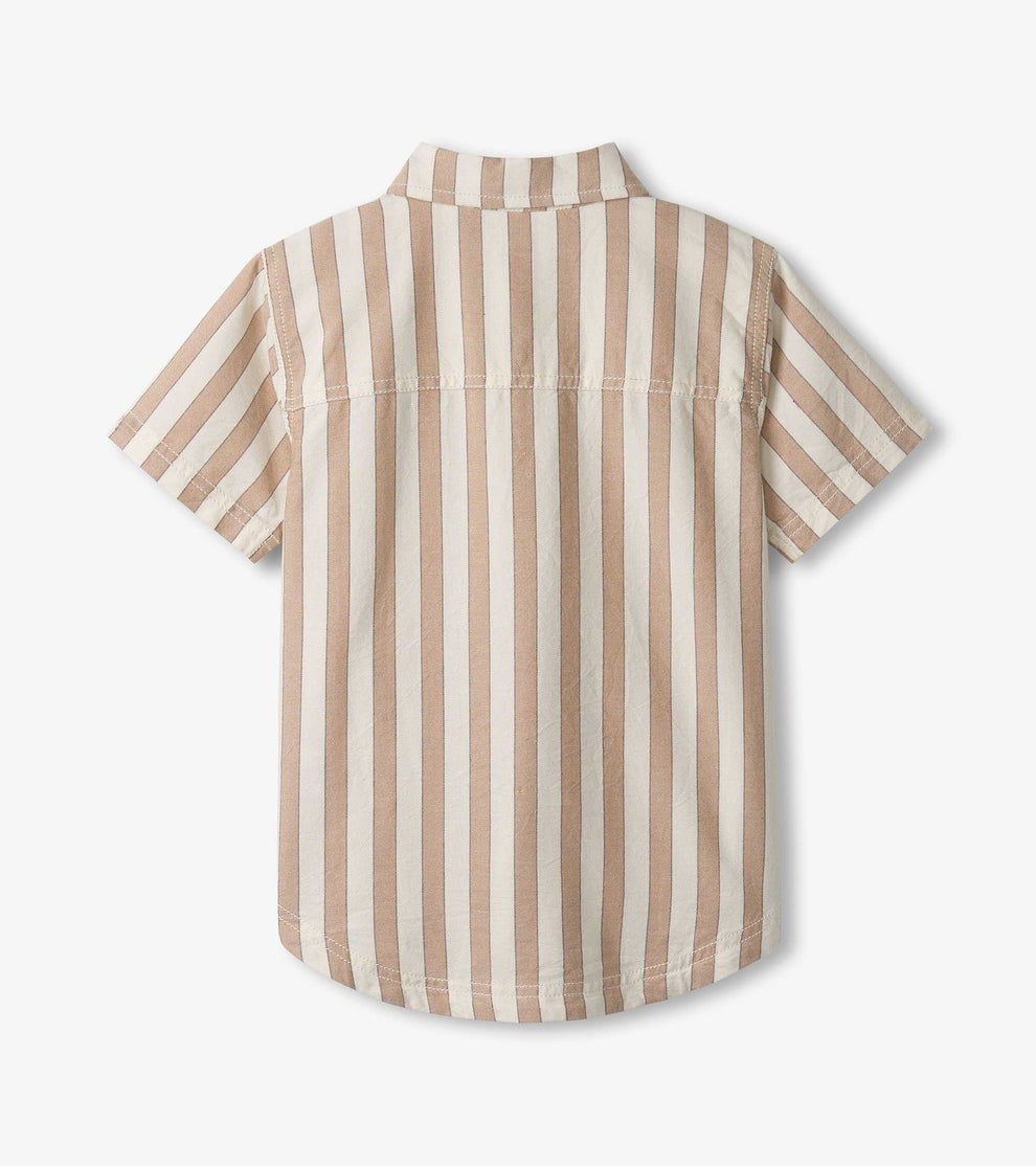 Thatched Stripe Button Down Shirt