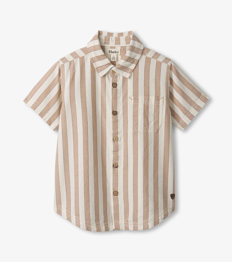 Thatched Stripe Button Down Shirt