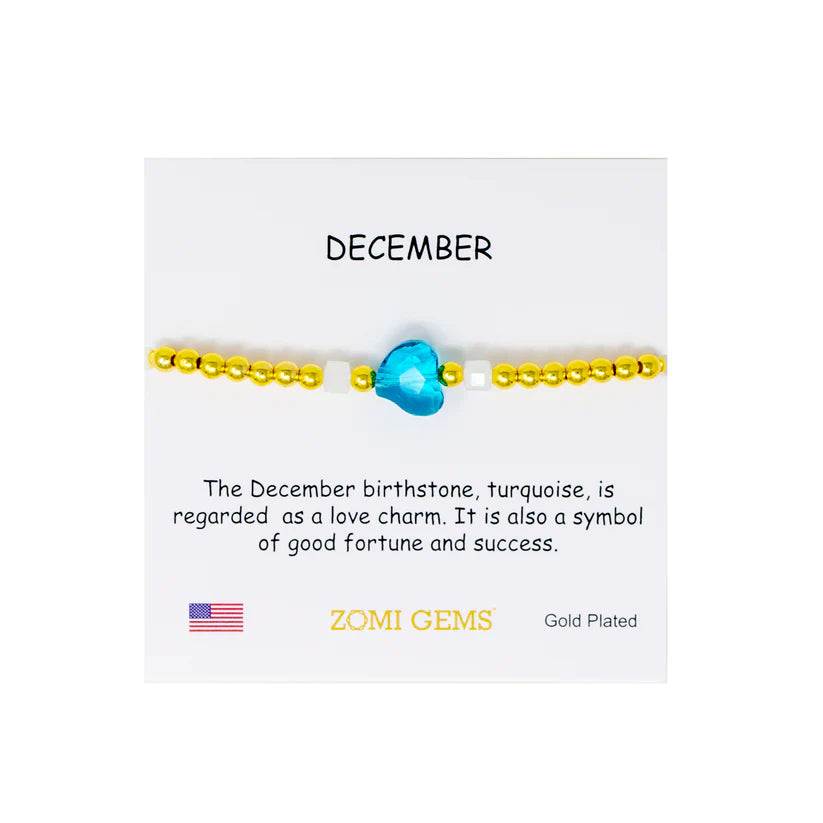 Stretchy Gold Birthstone Bracelet