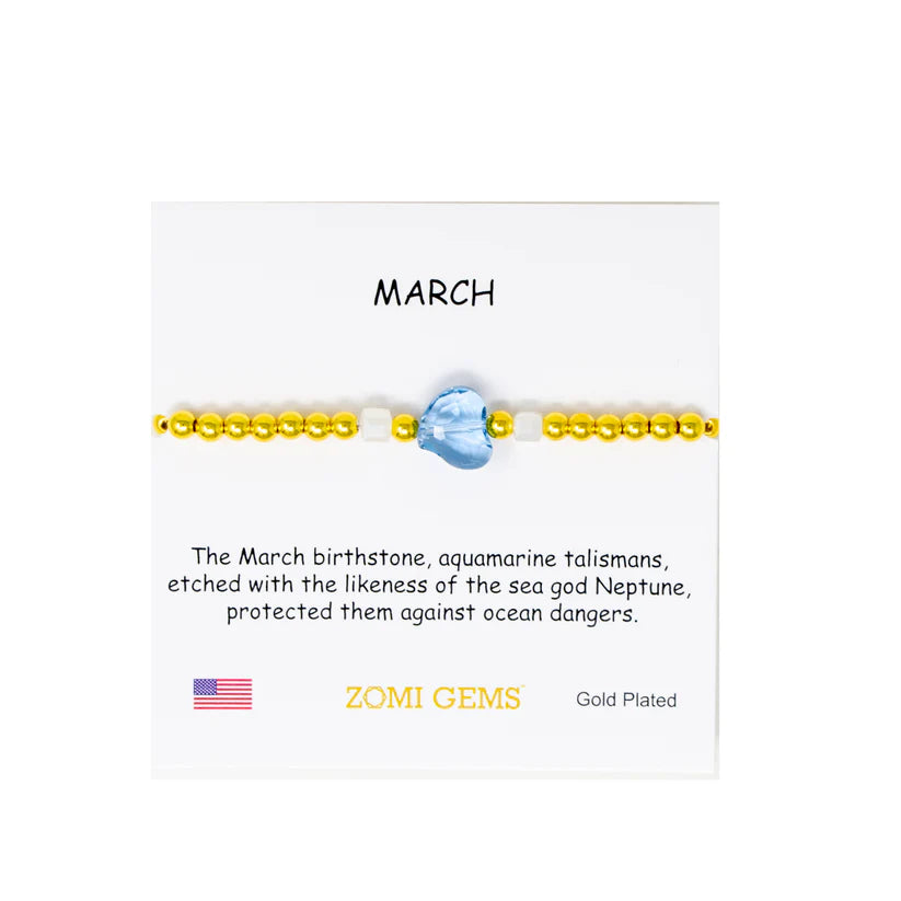 Stretchy Gold Birthstone Bracelet