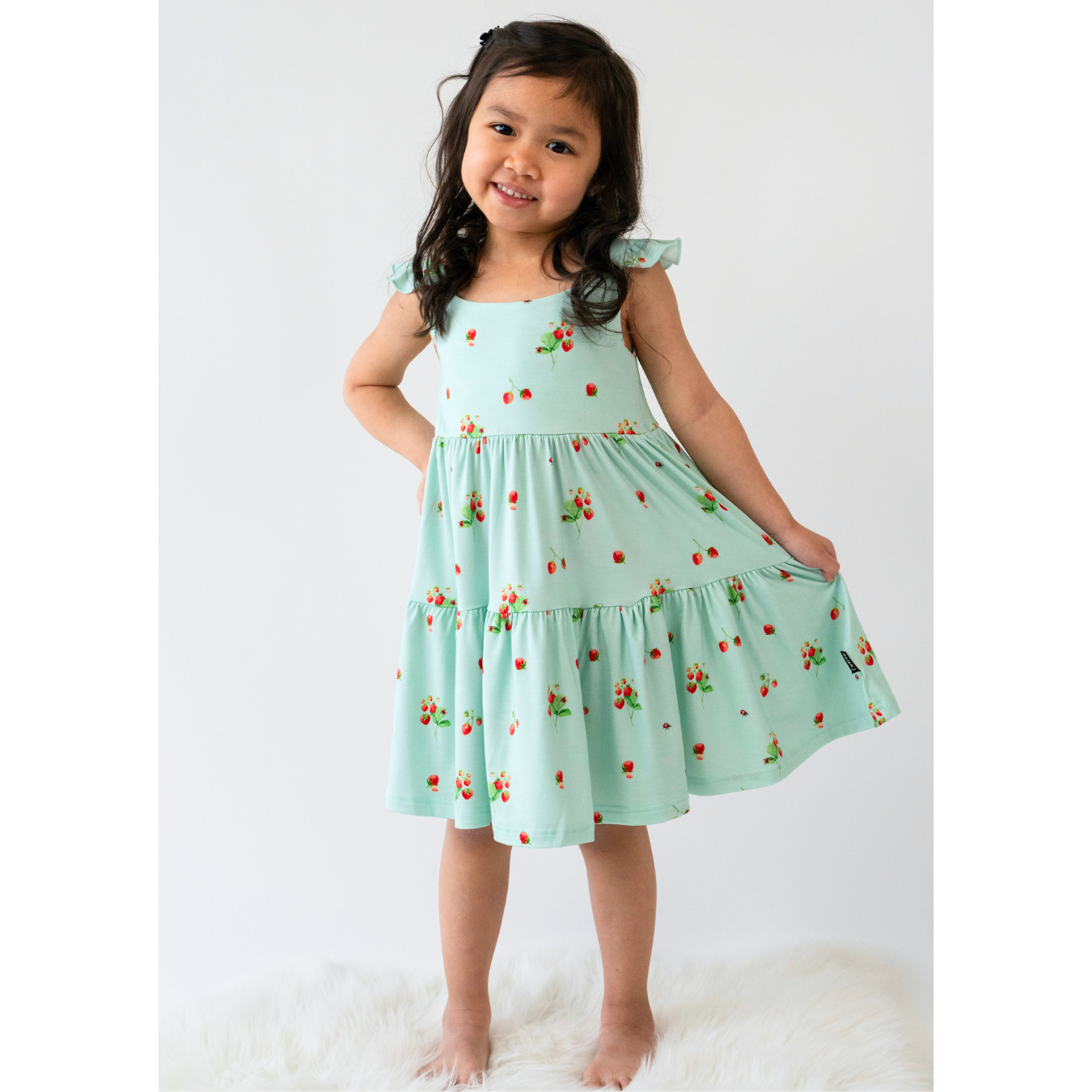 Strawberry Garden Tiered Dress