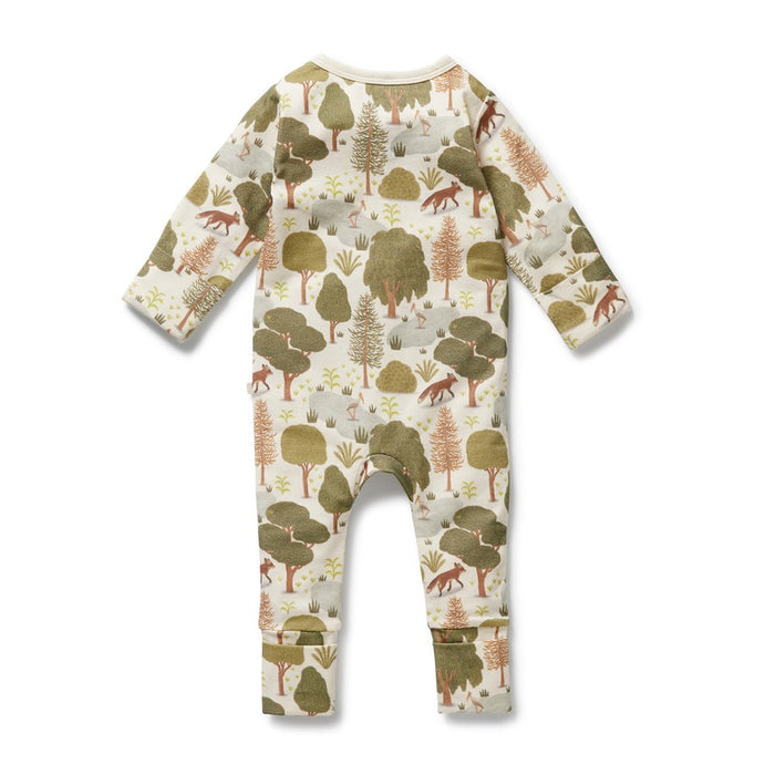 Little Trees Zipsuit with Feet