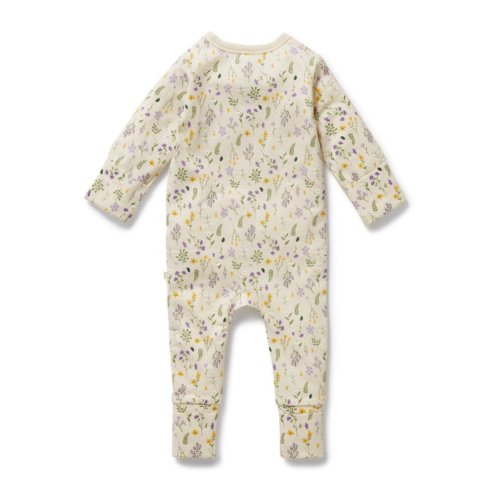 Bella Floral Zipsuit with Feet