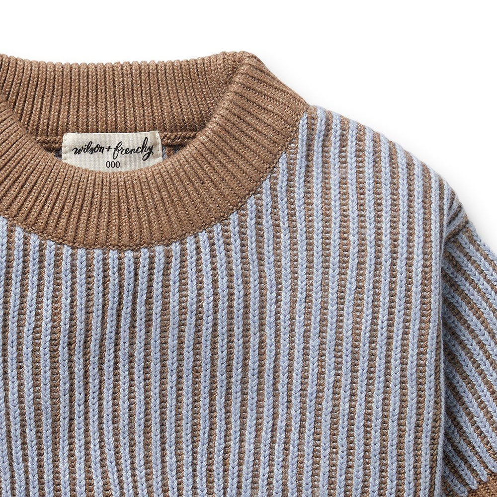Coco Blue Speckle Knitted Sweater